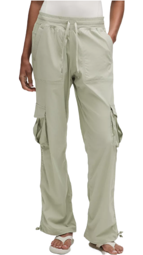 Dance Studio Relaxed-Fit Mid-Rise Cargo Pant (Fog Green)