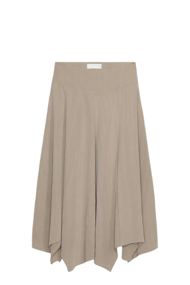 Asymmetric Hem Midi Skirt