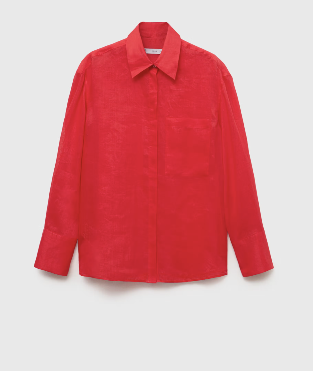 Women's Ramie Shirt With Pocket