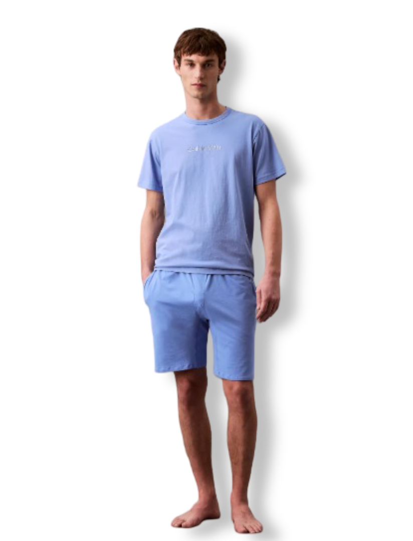 Men's Icon Cotton Stretch Sleep Shorts (Glacier)