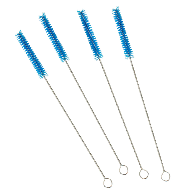 Baby Bottle Vent System and Reservoir Cleaning Bristle Brush (Pack Of 4) - Blue