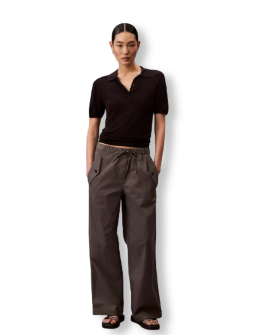 Women's Cotton Cargo Pants (Gunmetal)