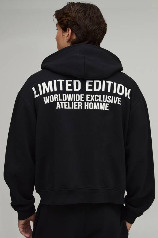 BoohooMAN: Oversized Boxy Limited Edition Zip Through Hoodie
