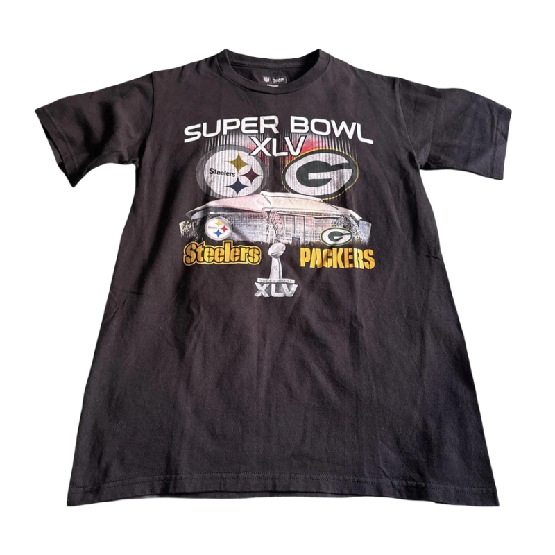 NFL: Men’s Super Bowl Steelers vs Packers T-shirt (Black)