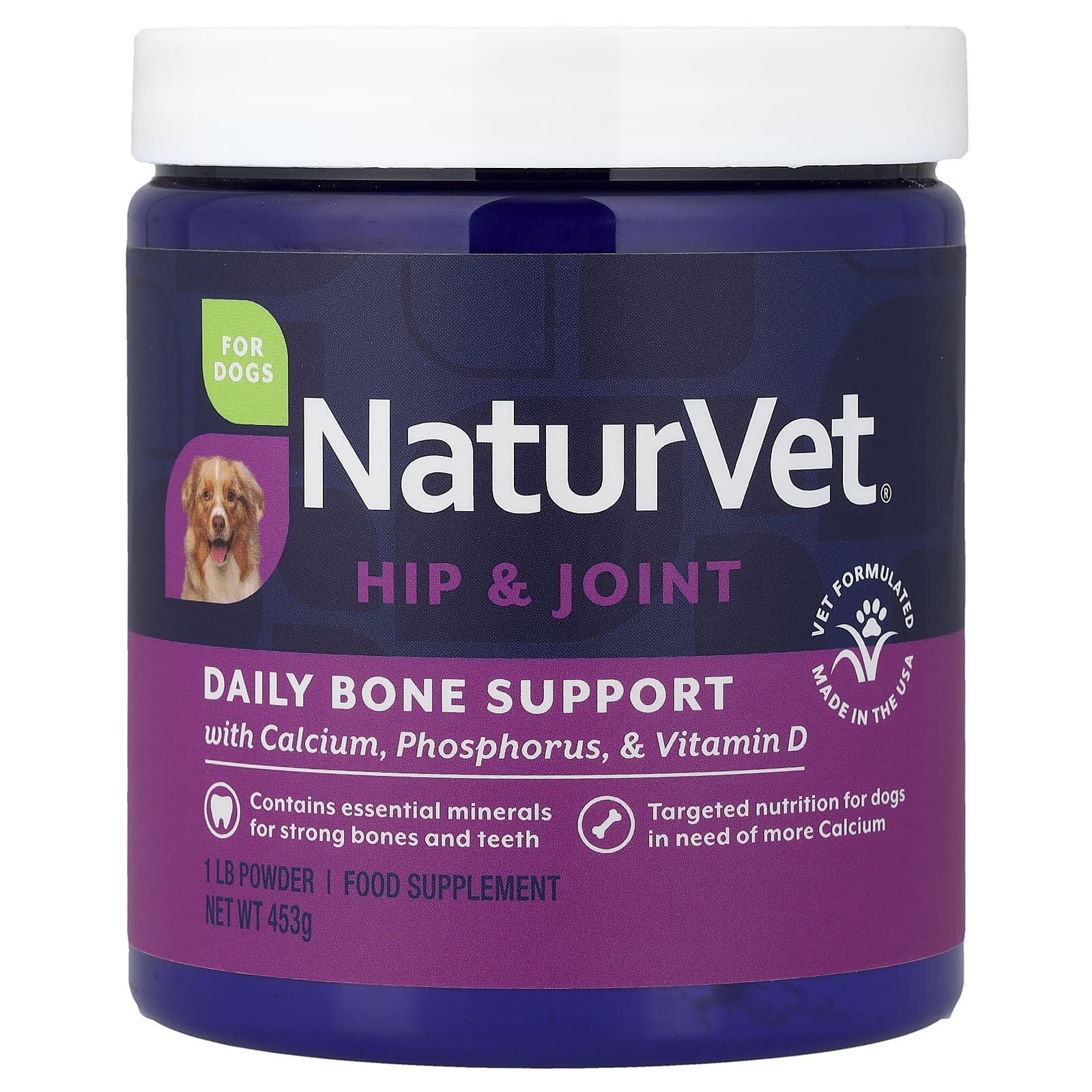 NaturVet: Dogs Daily Bone Support Hip & Joint (453g)
