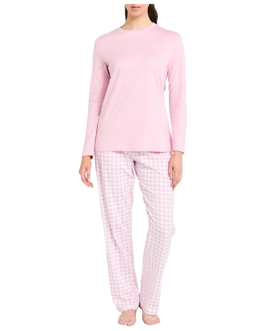 Cotton Straight Pyjama Set (Blush)
