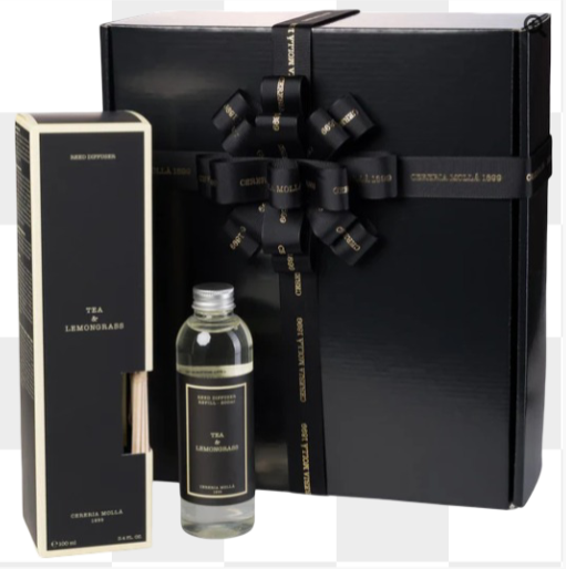 Molla 1899: Reed Diffuser 100ml + Refill 200ml Tea & Lemongrass Set