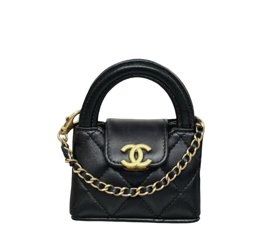 Chanel: Women's Quilted Black Leather Mini Handbag