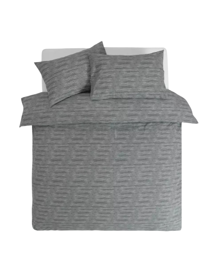 Habitat: Stockholm Stripe Grey Bedding Set - Single