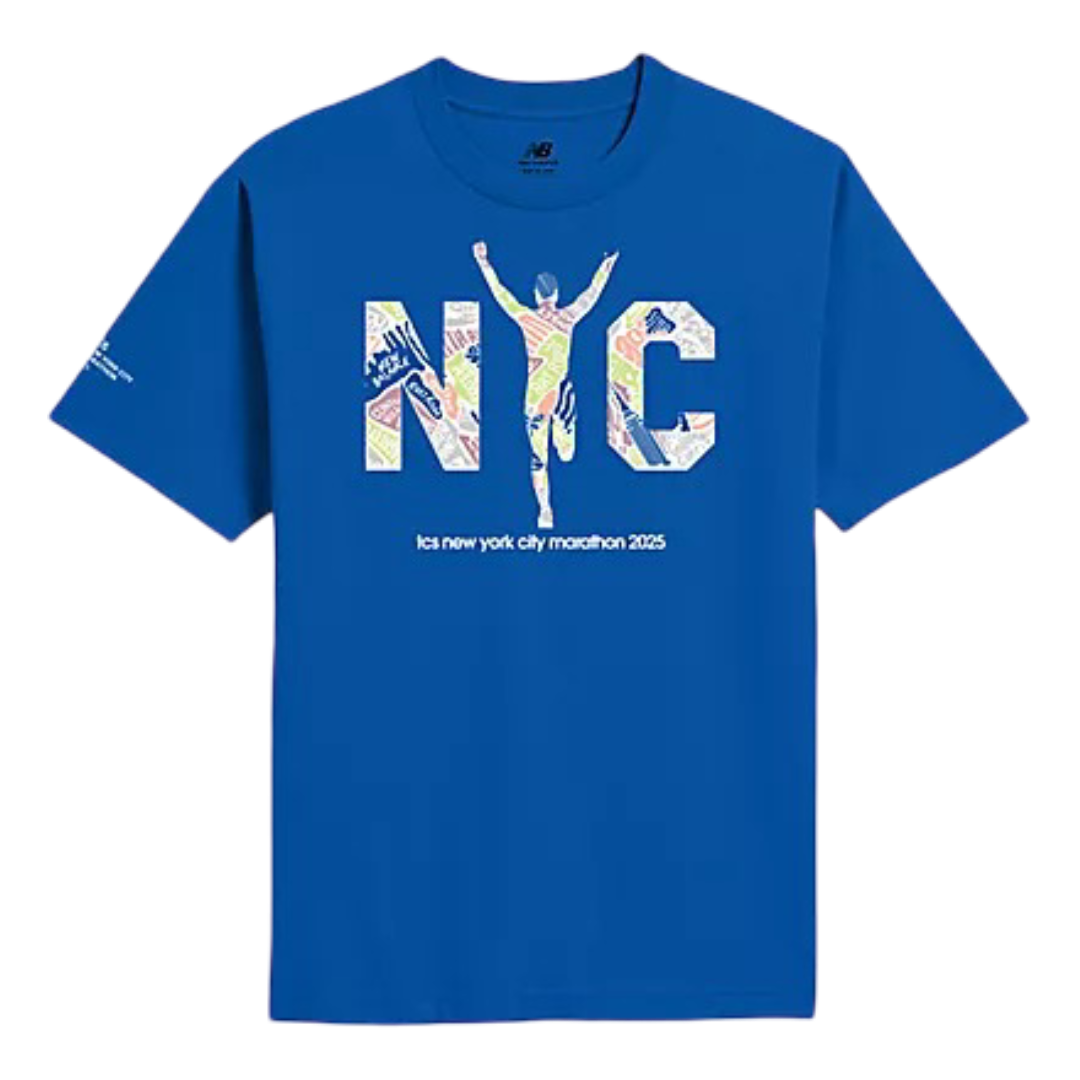 NYC Marathon Graphic Tee Running Man (Blue Gemstone)
