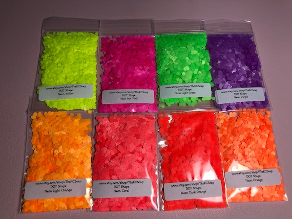 Neon 3mm Dot Circle Nail Art Embellishments (Neon Hot Pink, 50G)