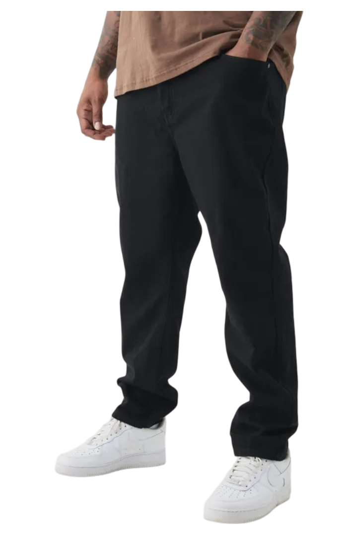 BoohooMan: Plus Slim Rigid Jeans (Black)