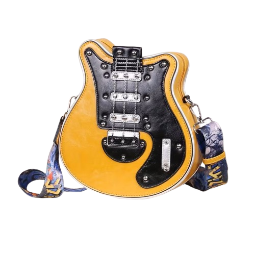Y2K: Women's Guitar-Shaped Bag (Yellow)