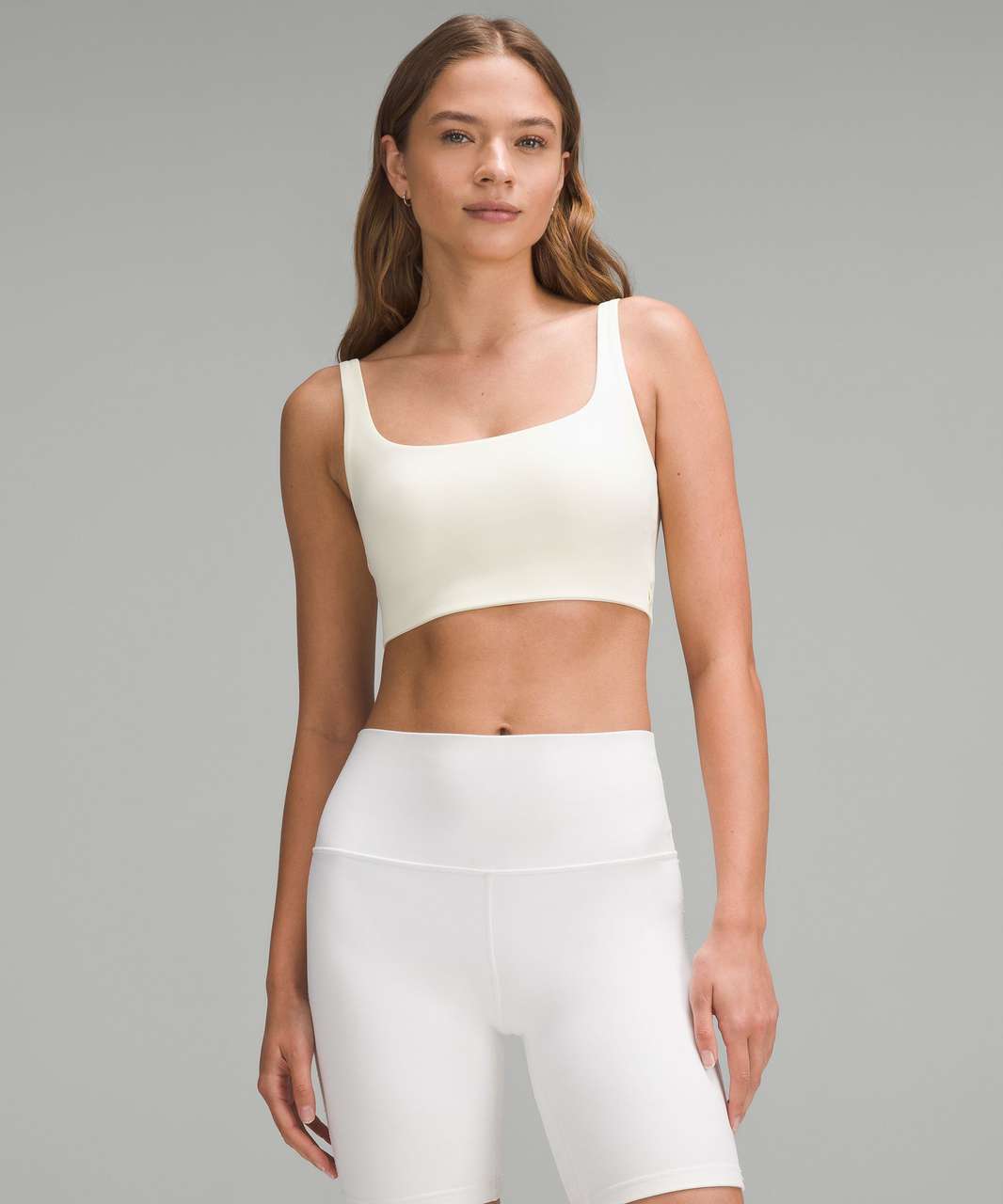 Women's Bend This Scoop and Square Bra Light Support A-C Cups (White)