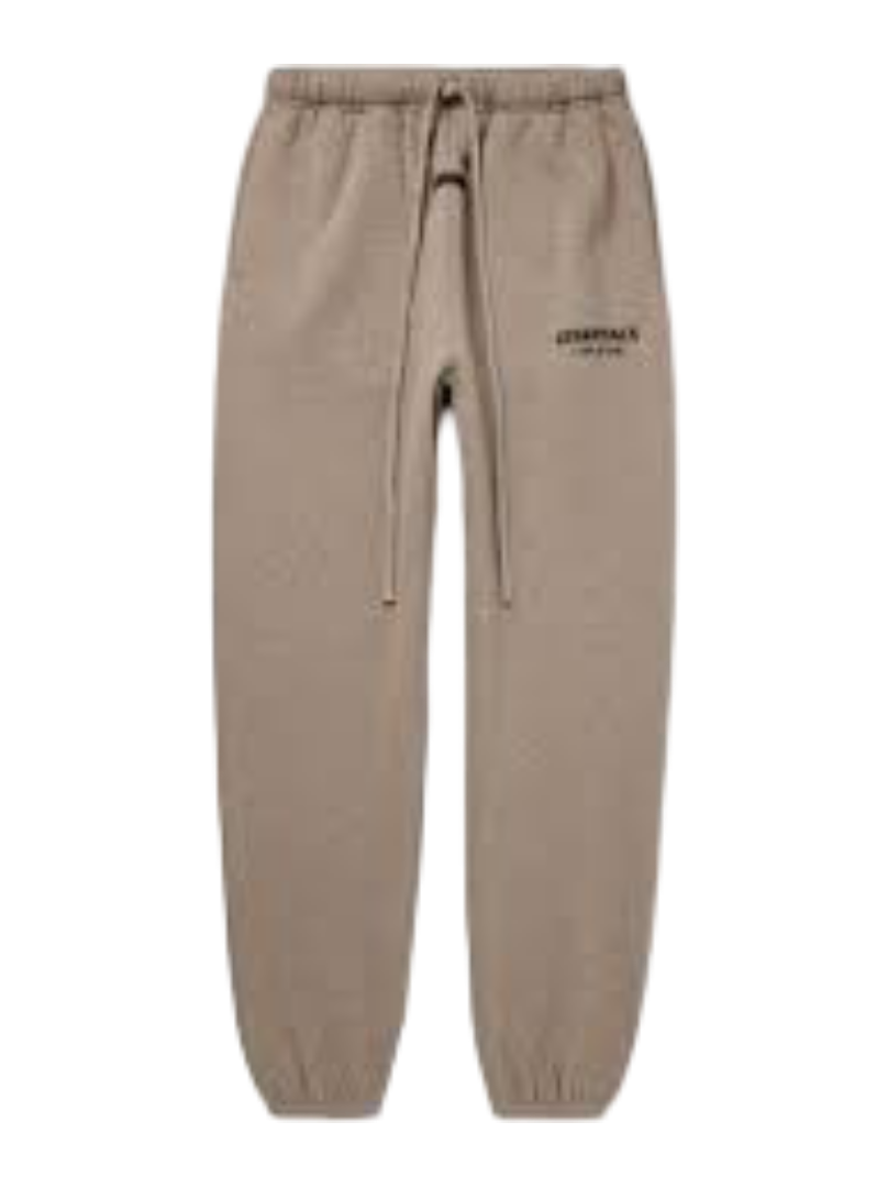 Fear of God Essentials: Tapered Logo-Appliquéd Cotton-Blend Jersey Sweatpants (Taupe)