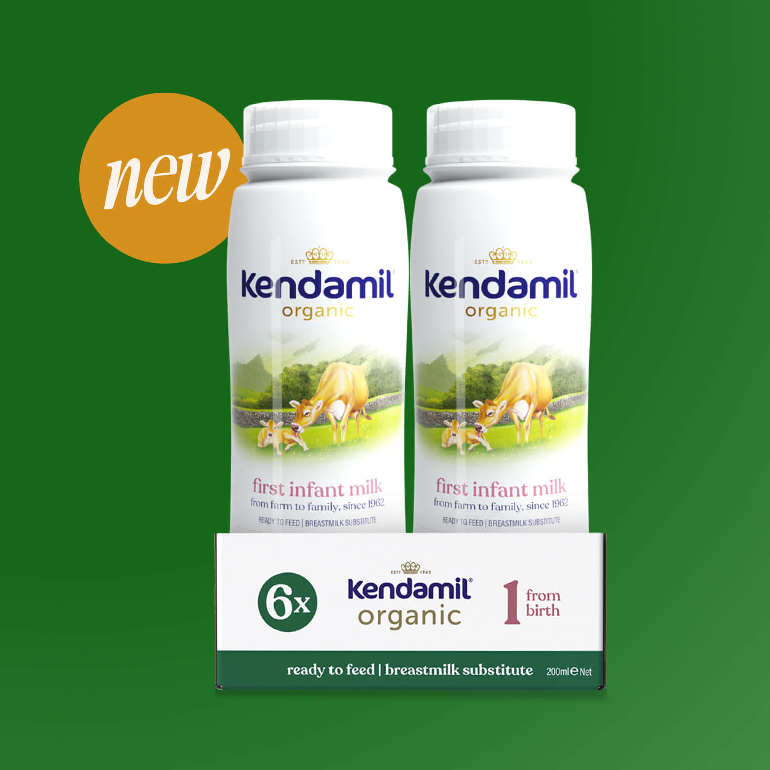 Organic Ready to Feed First Infant Milk (6×200ml)