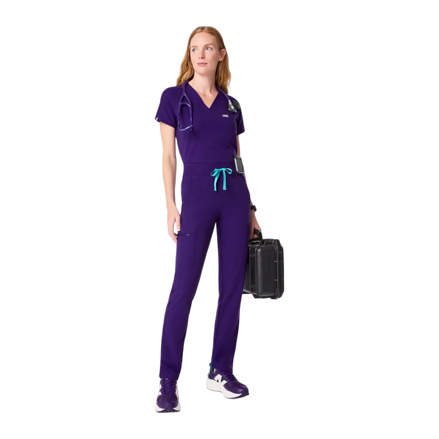 Yola High Waisted Skinny Scrub Pants (Purple Pulse)