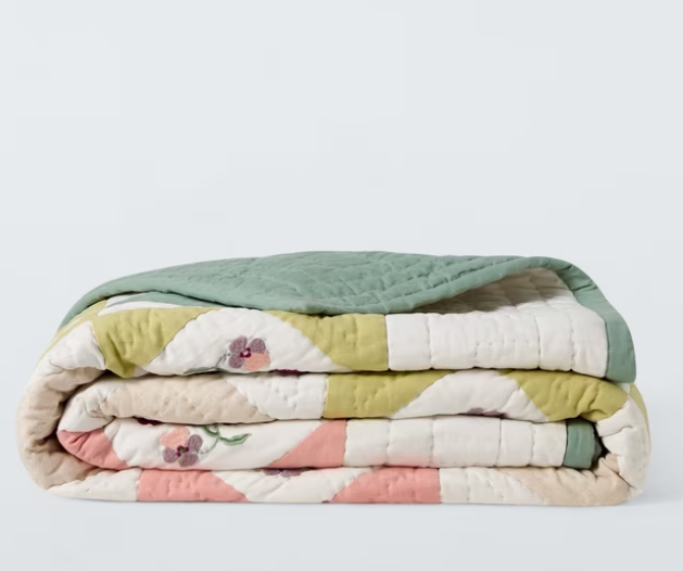 John Lewis x Anine Cecilie Iversen Pansy Quilted Bedspread (Multi)