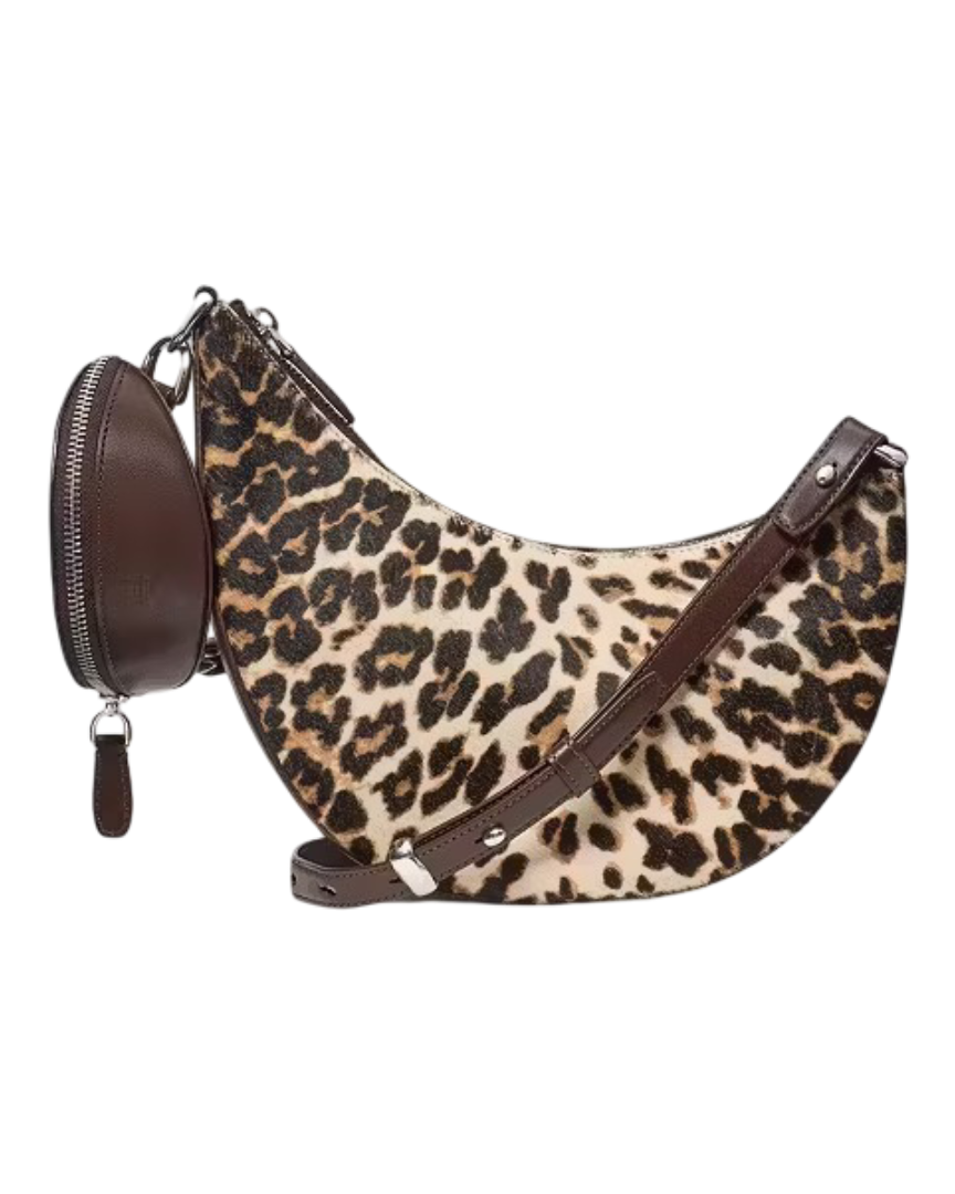 Duo Leopard Haircalf Crossbody Bag (Leopard Multi)