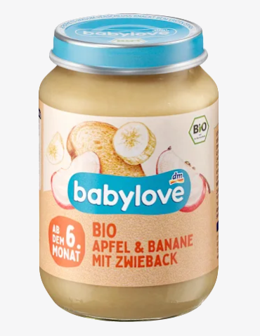 Babylove: Fruit & Grain Apple With Whole Grain Flakes Food Jar - 190g