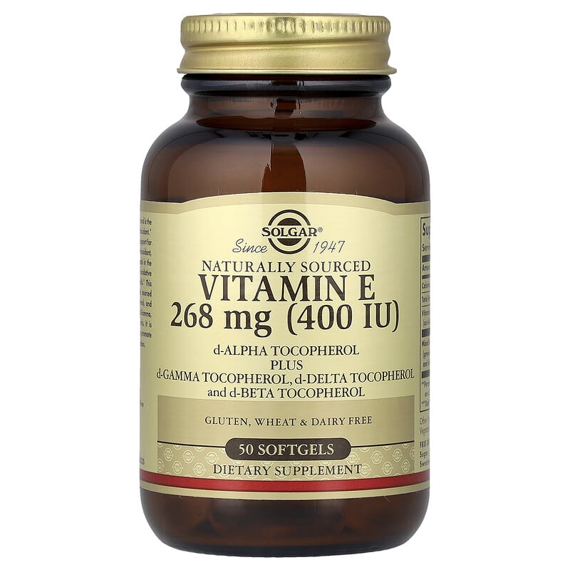 Solgar: Naturally Sourced Vitamin E 268 mg (400 IU) (50 Softgels)