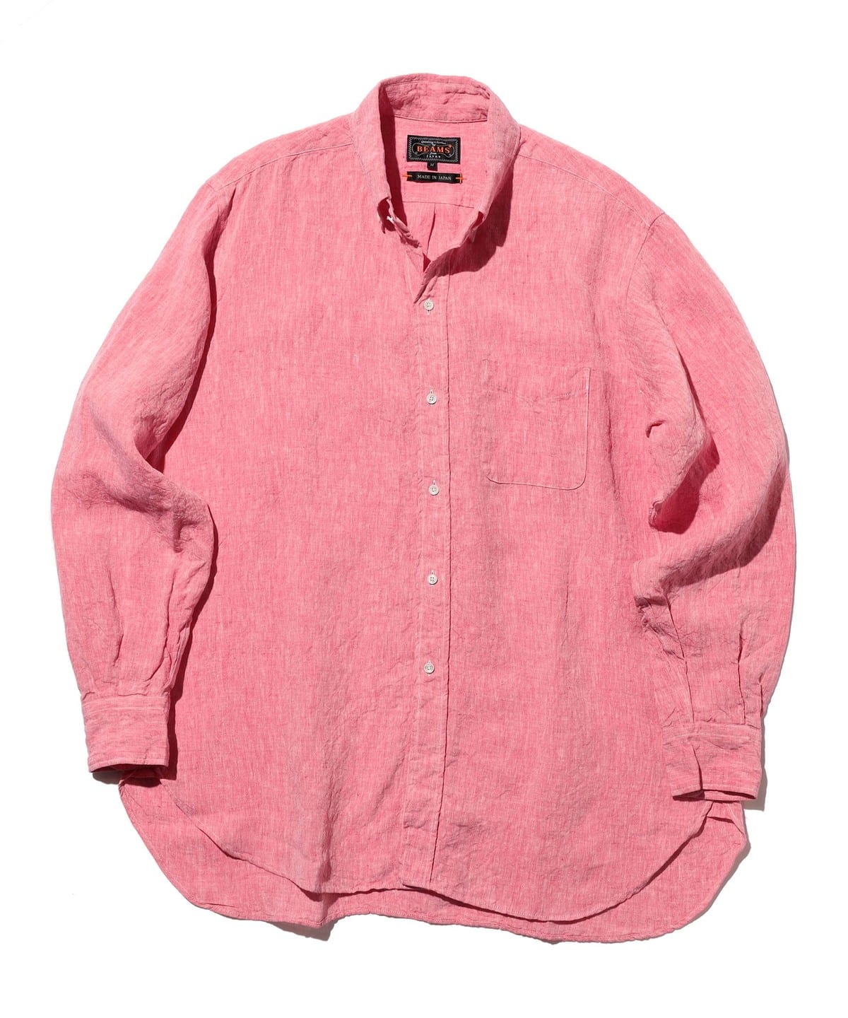 Beams Plus: B.d. Classic-fit Linen Chambray (Red)