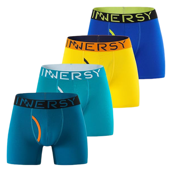 Innersy: Men's Underpants Cotton Boxers Shorts (Pack of 4)