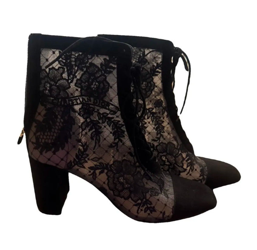 Dior: Naughtily-D Lace Boots (Black)