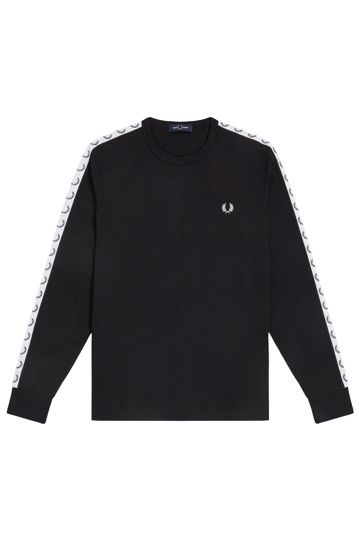 Taped Long Sleeve T-Shirt (Black)