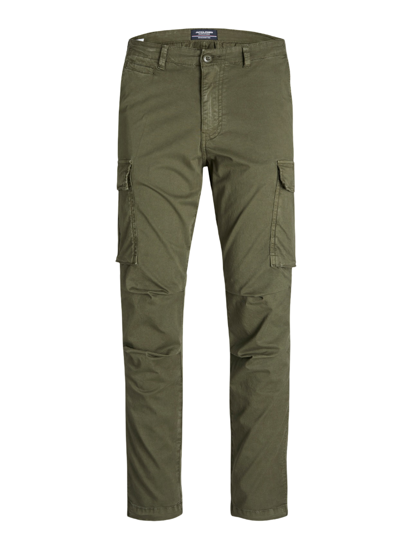 Tapered Fit Cargo Trousers (Green/Olive Night)