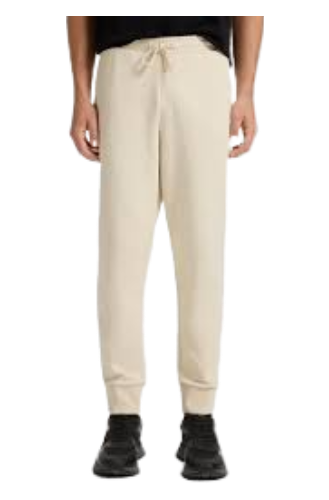 Stretch-Cotton Tracksuit Bottoms With Logo Print (Natural)