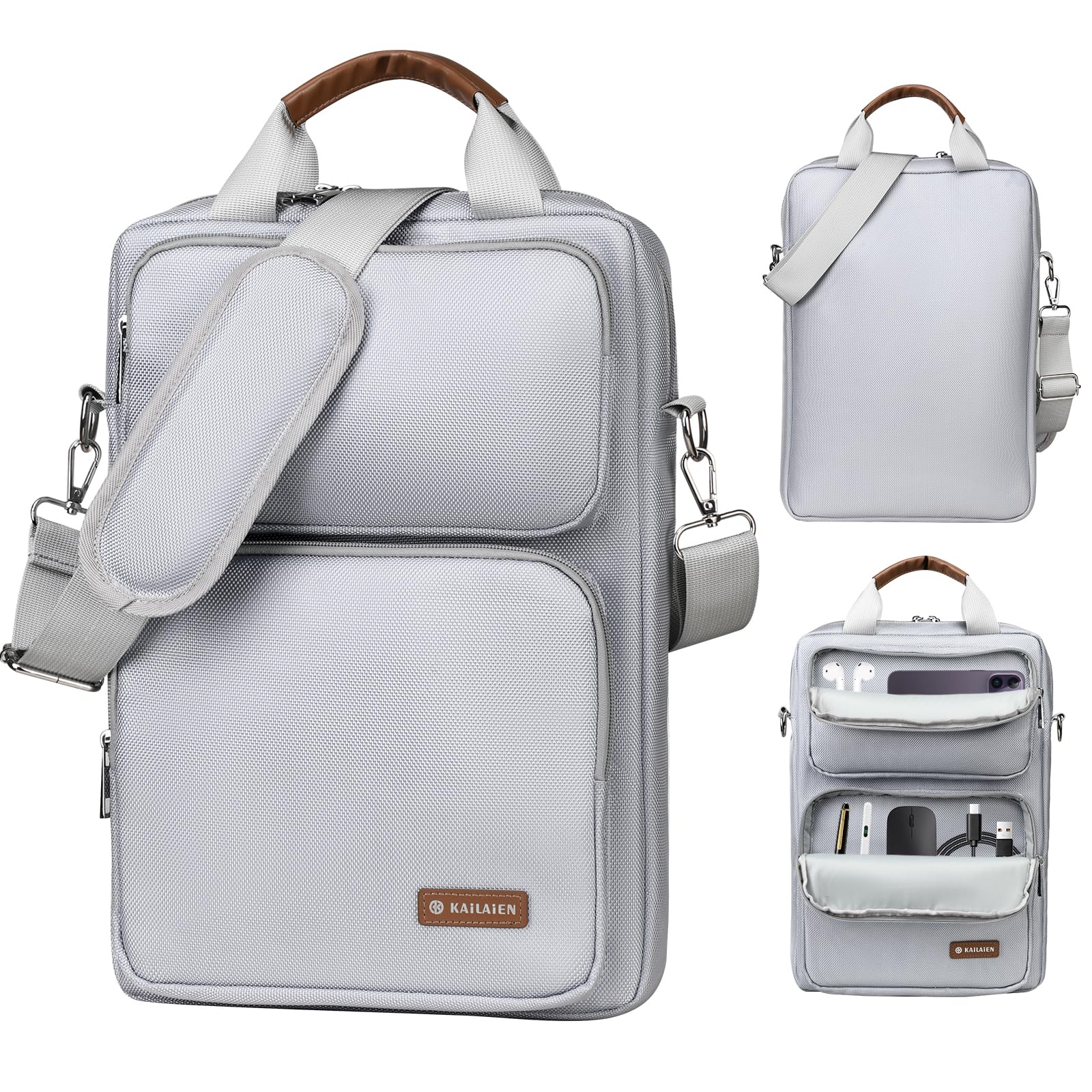 SKROSS: Skyline Messenger Bag with Laptop Sleeve (Grey)