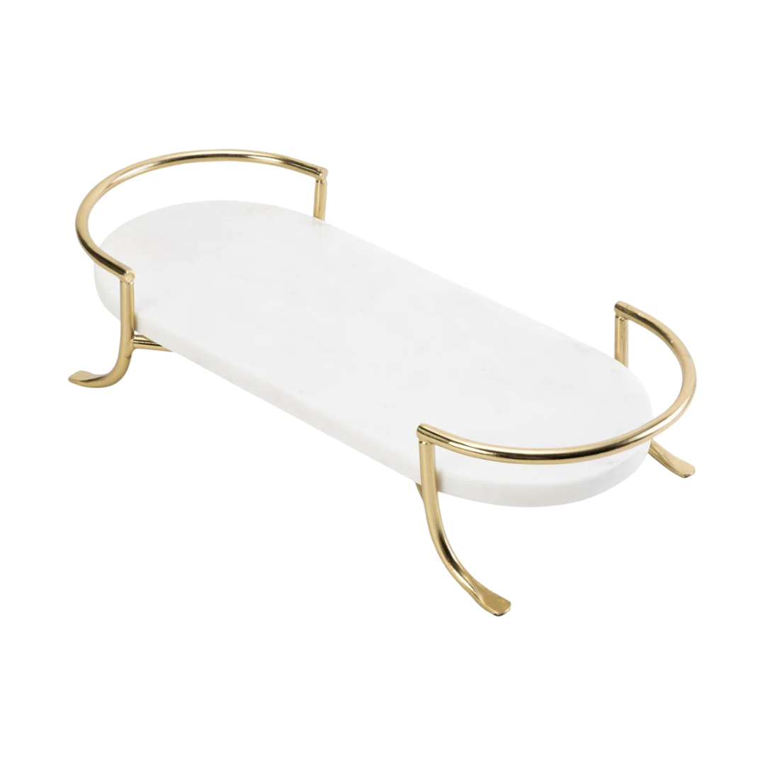 Godinger Silver Art Co: Oval Marble Tray