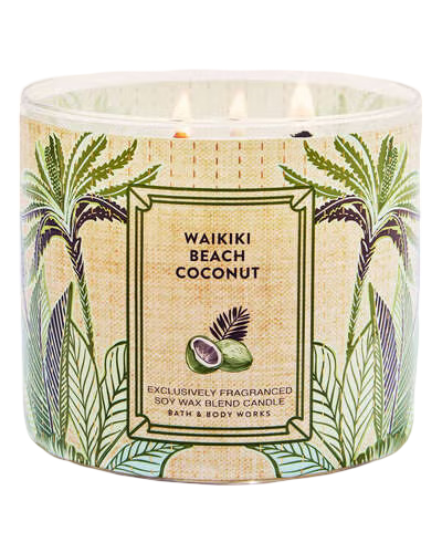 3-Wick Candle: Waikiki Beach Coconut - 411g