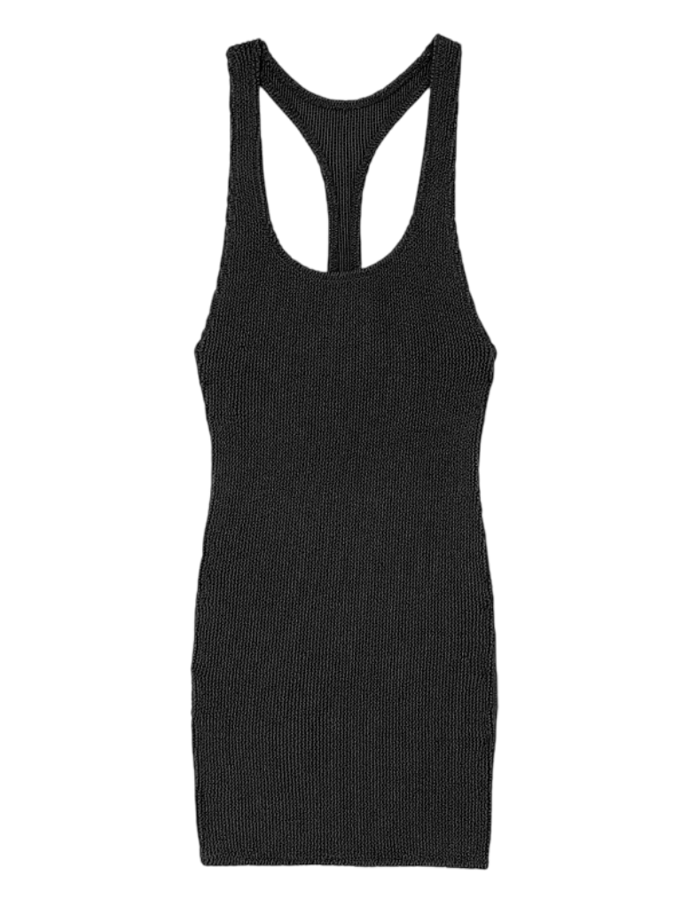Crinkle Racerback Tube Swim Dress