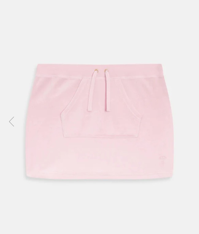 Gold Bamboo Velour Heritage Mini Skirt (Juicy Pink)