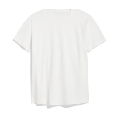 Oversized Every Wear Tunic T-Shirt  (White)
