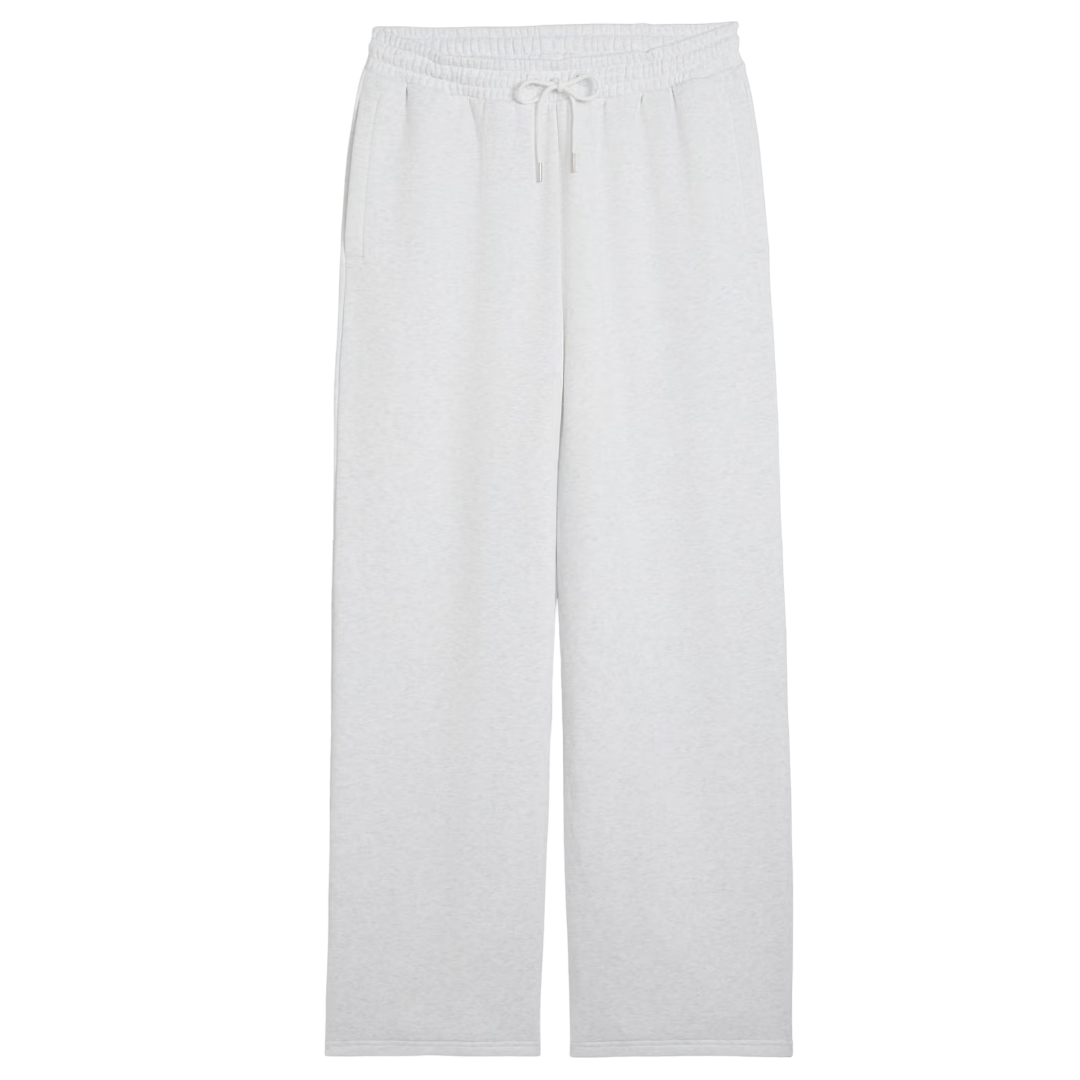 Men's Wardrobe Essentials Wide Leg Sweatpants (White Glow Heather)