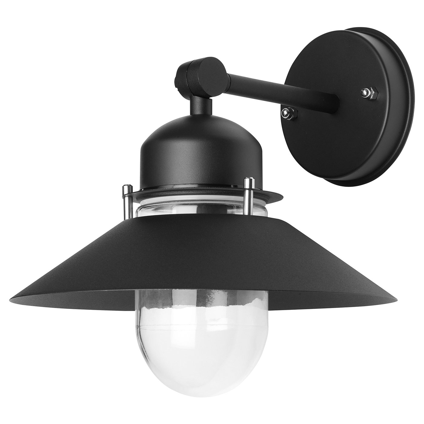 Upplid: Outdoor Wall Lamp - 28 cm (Black)