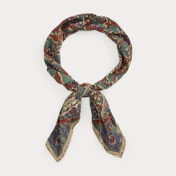 Women's Paisley Silk Crepe Neckerchief