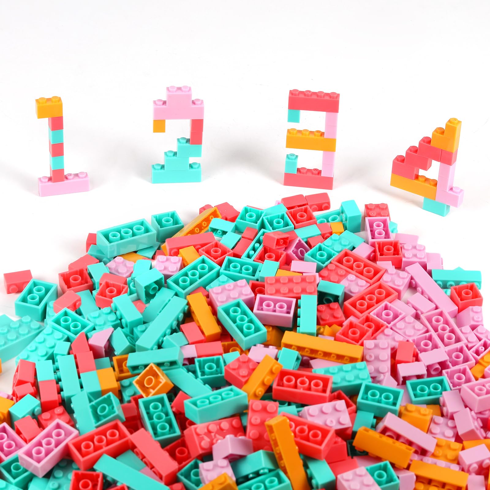 Classic Basic Building Blocks Set (500 Pieces, Mixed Stones in 7 Sizes)