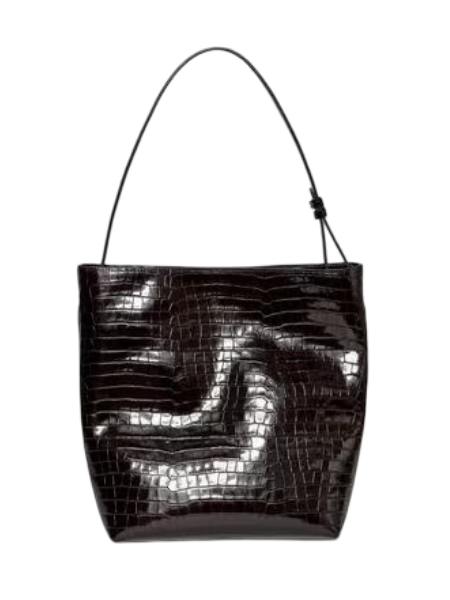 Croc Effect Leather Tote