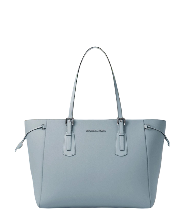 Michael Kors: Voyager Women Leather Shoulder Tote Bag (Pale Ocean)