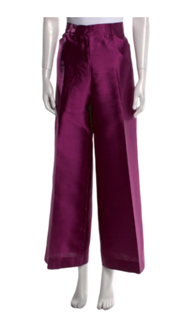 Oscar De La Renta: Silk Wide Leg Pants
