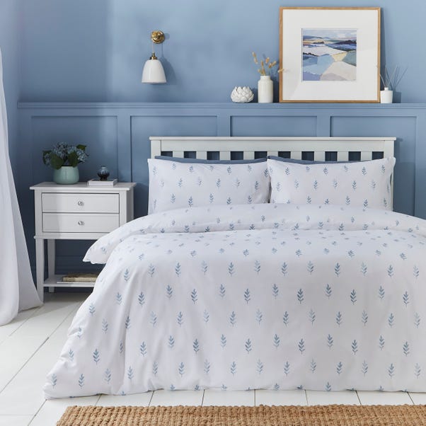 Harper Stem Quilt Cover Set King (Ashley Blue)