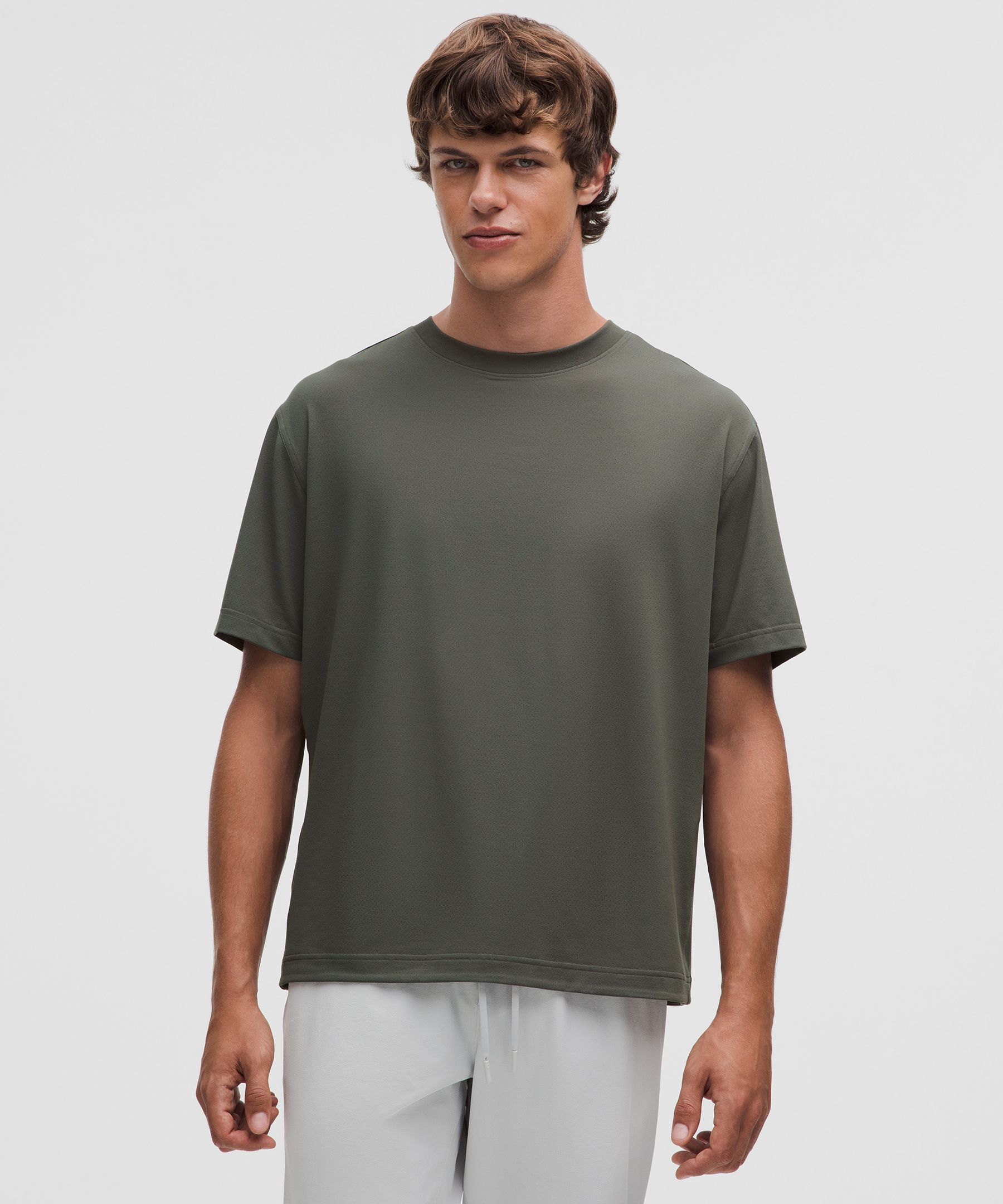 Men's EasySet Training Short-Sleeve Shirt (Solar Grey)