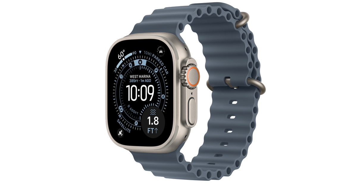 Apple Watch Ultra 3 GPS + Cellular 49mm (Natural Titanium with Anchor Blue Ocean Band)