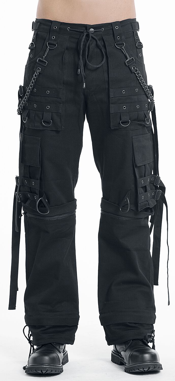 Women's Gothicana Abaddon Cargo Trousers (Black)