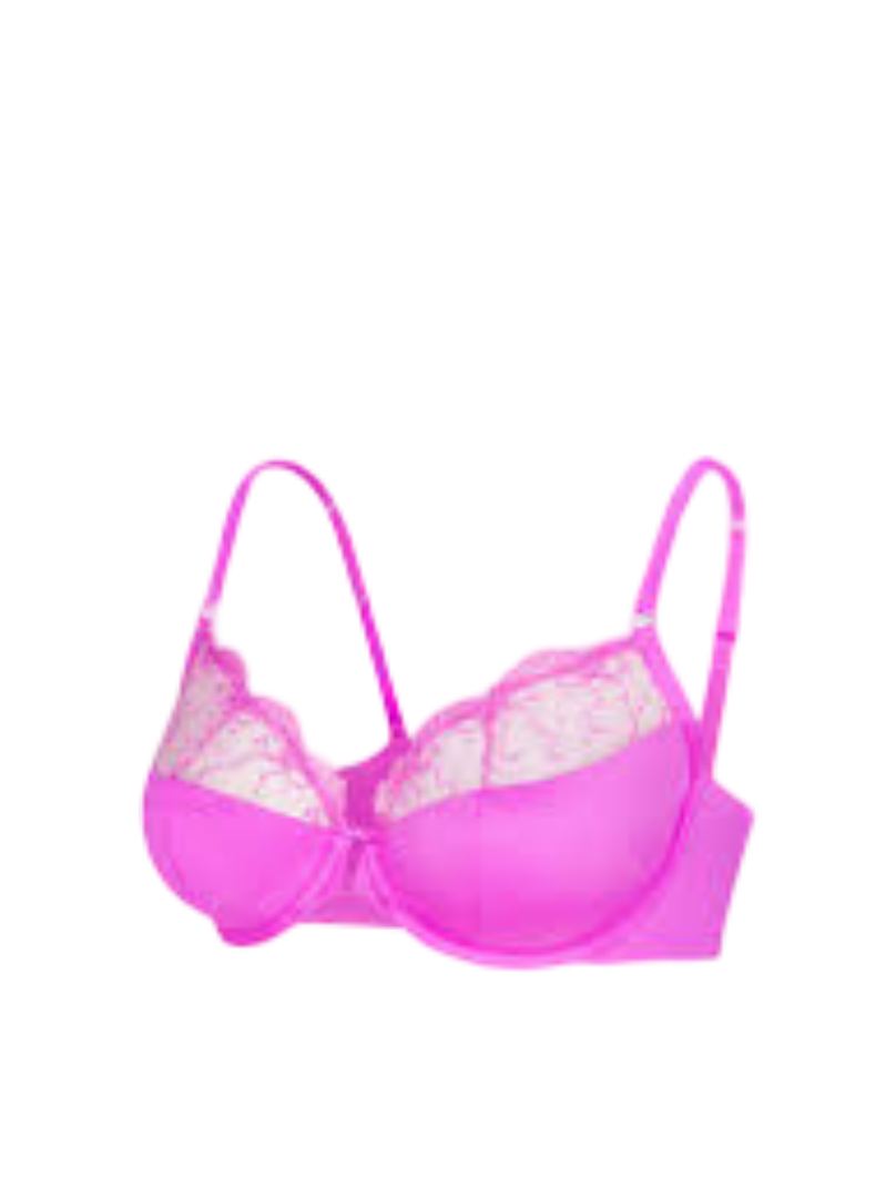 Loveline Satin Half-Cup Demi Bra (Striking Purple)