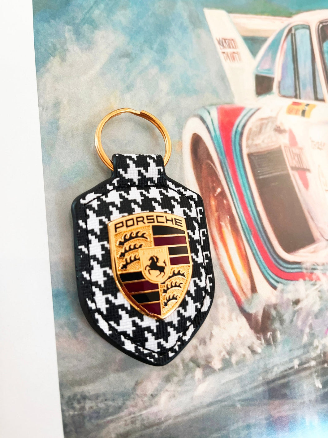 Pepita Crest Key Ring